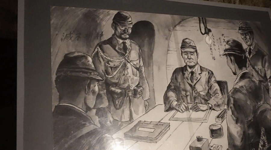 海軍のイラストが描かれたプレート