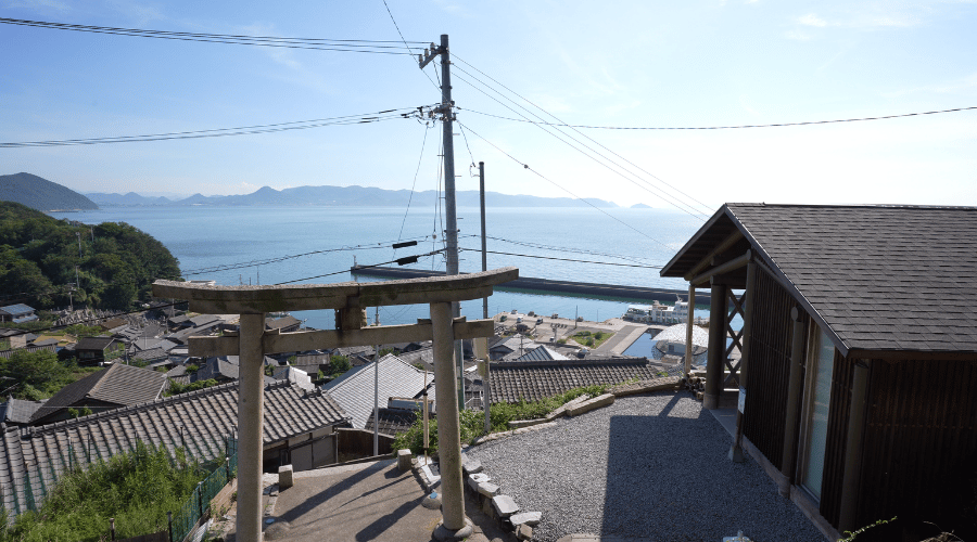 神社から絶景